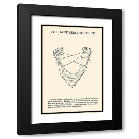The Hankerchief Trick Black Modern Wood Framed Art Print with Double Matting by Retromagic