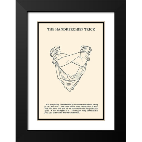 The Hankerchief Trick Black Modern Wood Framed Art Print with Double Matting by Retromagic