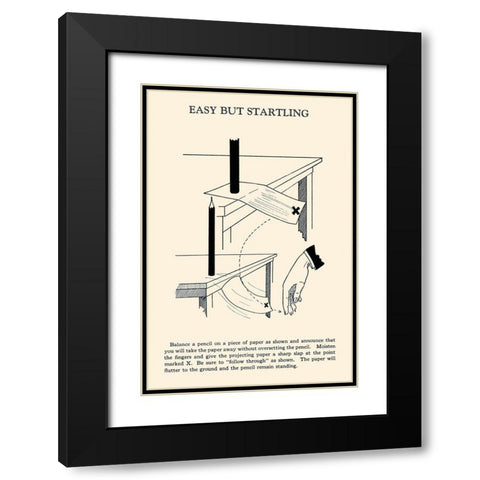 Easy But Startling Black Modern Wood Framed Art Print with Double Matting by Retromagic