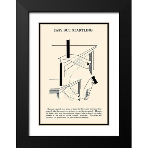 Easy But Startling Black Modern Wood Framed Art Print with Double Matting by Retromagic