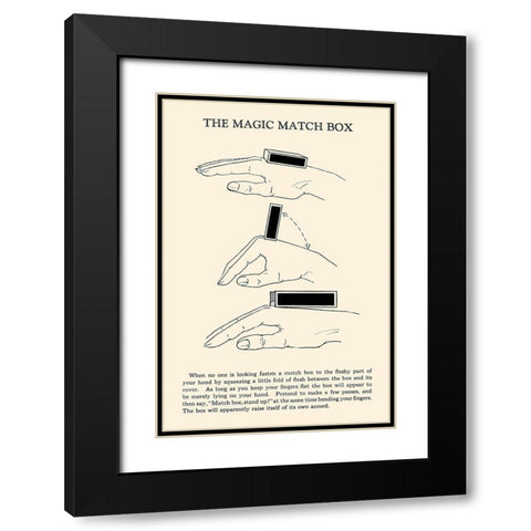 The Magic Match Box Black Modern Wood Framed Art Print with Double Matting by Retromagic