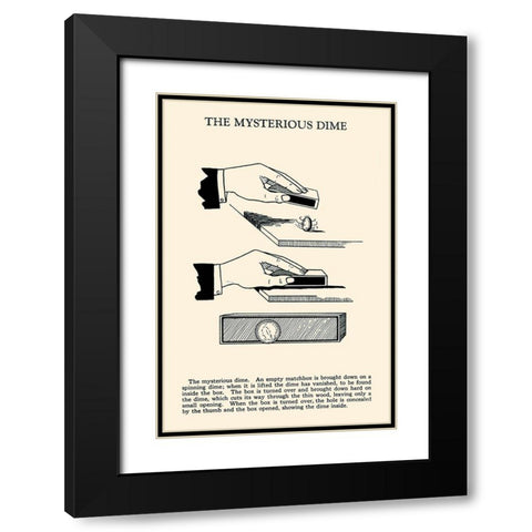 The Mysterious Dime Black Modern Wood Framed Art Print with Double Matting by Retromagic