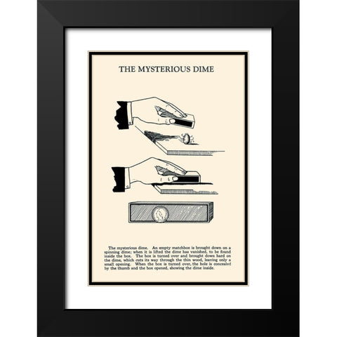The Mysterious Dime Black Modern Wood Framed Art Print with Double Matting by Retromagic