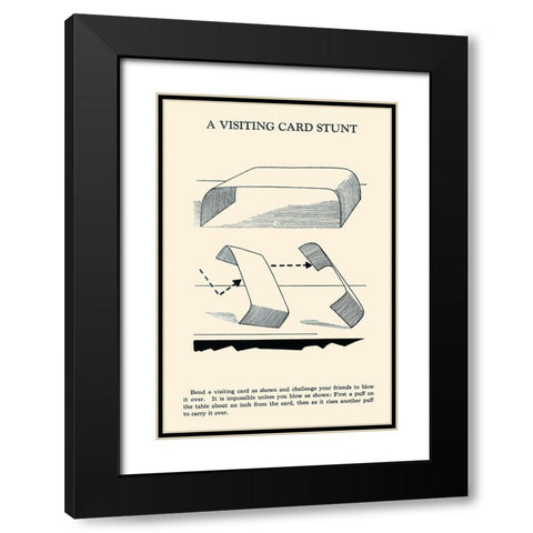 A Visiting Card Stunt Black Modern Wood Framed Art Print with Double Matting by Retromagic