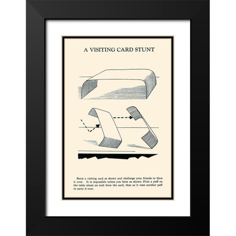 A Visiting Card Stunt Black Modern Wood Framed Art Print with Double Matting by Retromagic