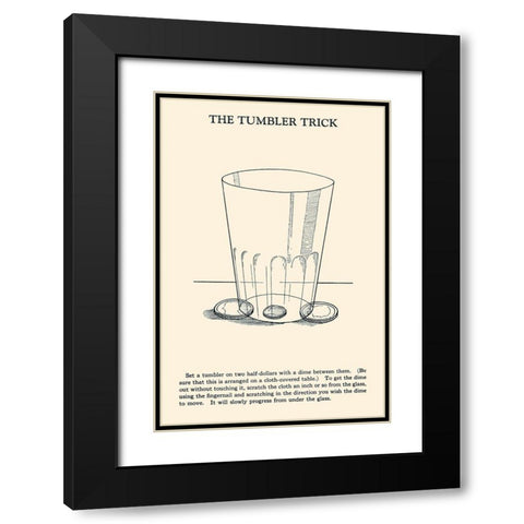 The Tumbler Trick Black Modern Wood Framed Art Print with Double Matting by Retromagic