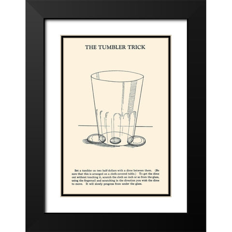 The Tumbler Trick Black Modern Wood Framed Art Print with Double Matting by Retromagic