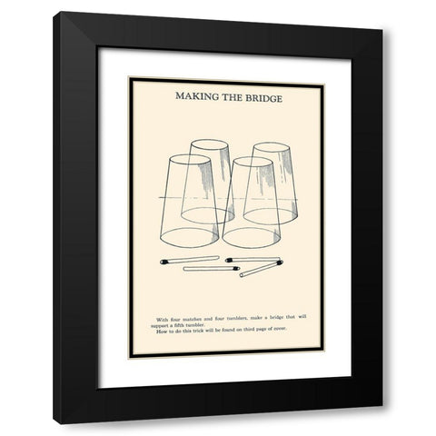 Making the Bridge Black Modern Wood Framed Art Print with Double Matting by Retromagic