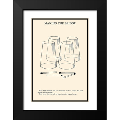 Making the Bridge Black Modern Wood Framed Art Print with Double Matting by Retromagic