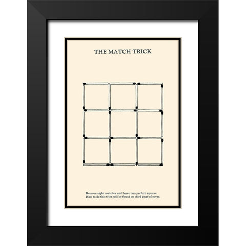 The Match Trick - Two Perfect Squares Black Modern Wood Framed Art Print with Double Matting by Retromagic