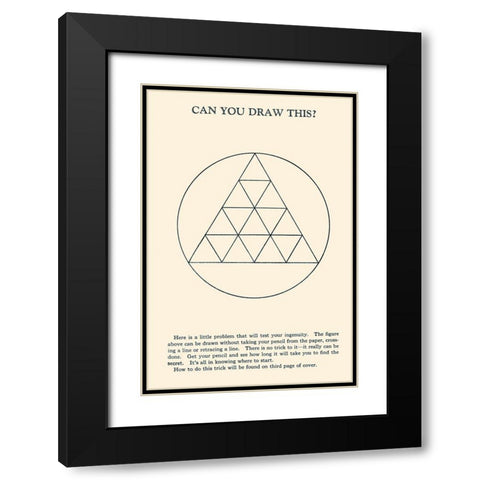 Can You Draw This? Black Modern Wood Framed Art Print with Double Matting by Retromagic