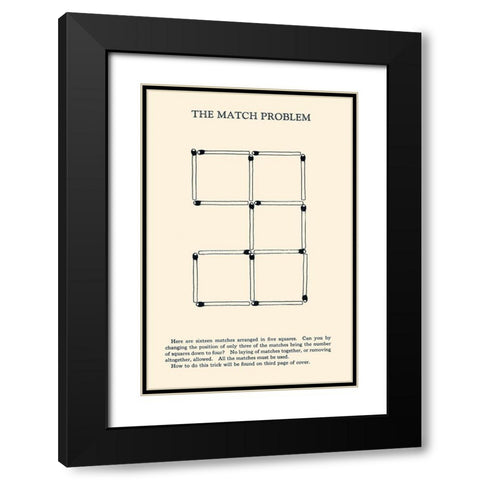 The Match Problem Black Modern Wood Framed Art Print with Double Matting by Retromagic