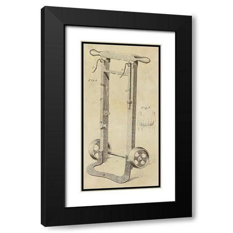 Hamper Hand truck for Moving Fabric Black Modern Wood Framed Art Print with Double Matting by Inventions