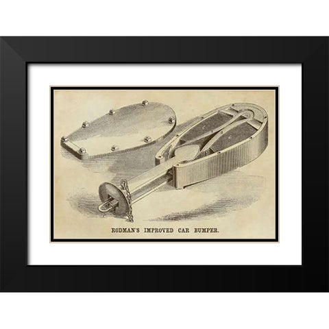 Rodmans Improved Car Bumper Black Modern Wood Framed Art Print with Double Matting by Inventions
