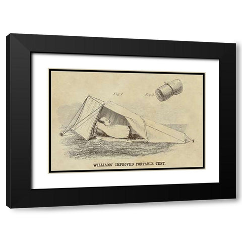 Williams Improved Portable Tent Black Modern Wood Framed Art Print with Double Matting by Inventions