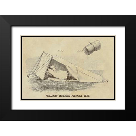 Williams Improved Portable Tent Black Modern Wood Framed Art Print with Double Matting by Inventions
