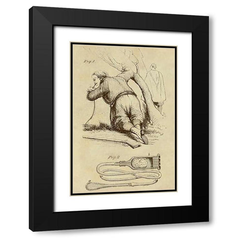 Portable Hookah Black Modern Wood Framed Art Print with Double Matting by Inventions