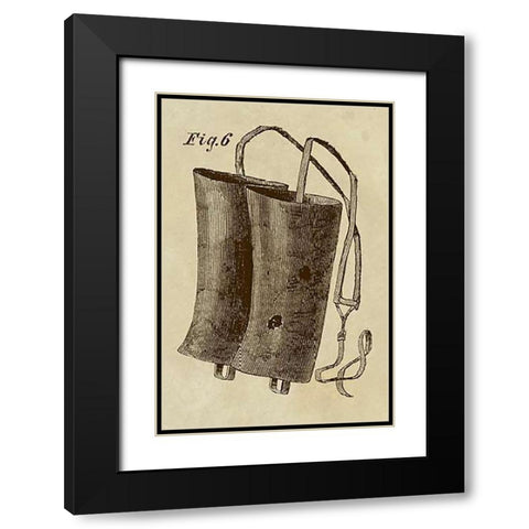 Shin Guards Black Modern Wood Framed Art Print with Double Matting by Inventions