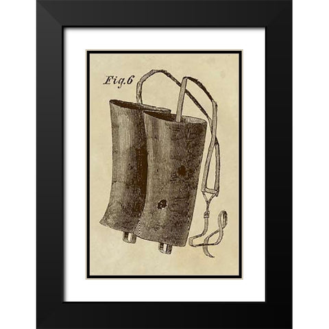 Shin Guards Black Modern Wood Framed Art Print with Double Matting by Inventions