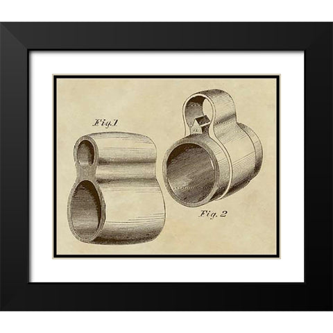 Gun Barrel Sight Black Modern Wood Framed Art Print with Double Matting by Inventions