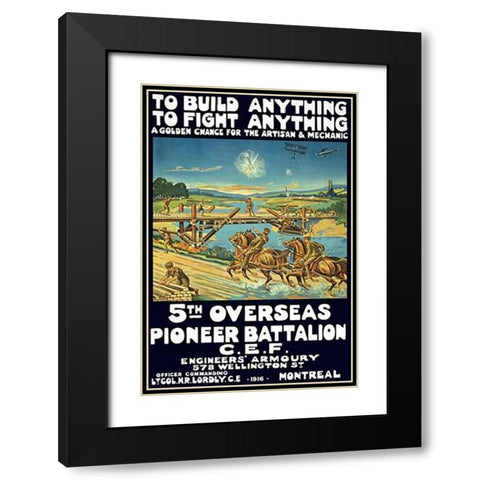 To Build Anything, To Fight Anything Black Modern Wood Framed Art Print with Double Matting by Inventions