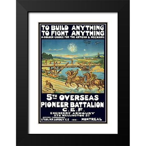 To Build Anything, To Fight Anything Black Modern Wood Framed Art Print with Double Matting by Inventions