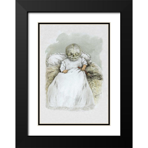 Death in Swaddling Clothing Black Modern Wood Framed Art Print with Double Matting by Frusius