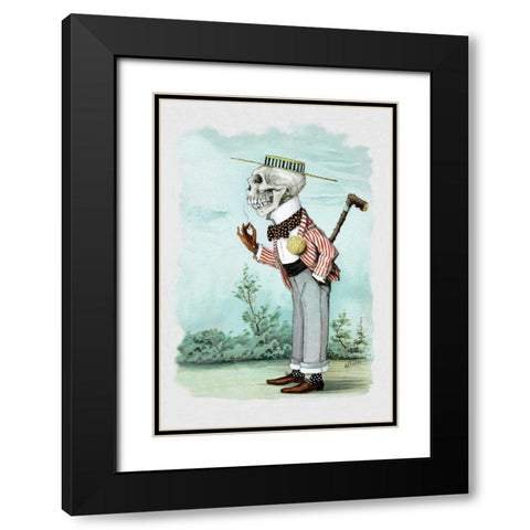 Death as a Suitor Black Modern Wood Framed Art Print with Double Matting by Frusius