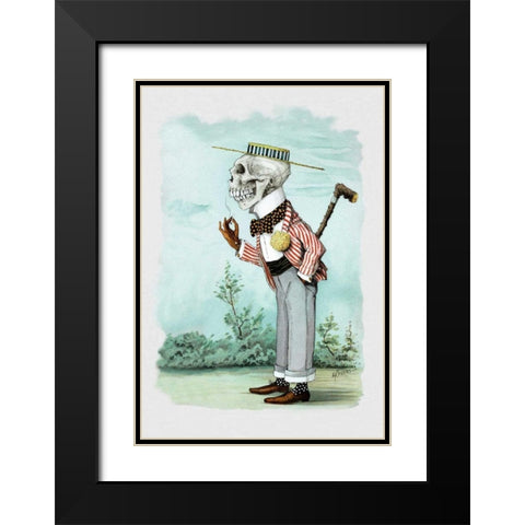 Death as a Suitor Black Modern Wood Framed Art Print with Double Matting by Frusius