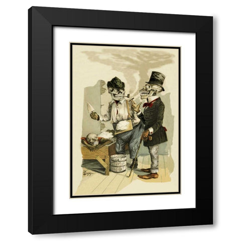 Death Patches a Crack Black Modern Wood Framed Art Print with Double Matting by Frusius