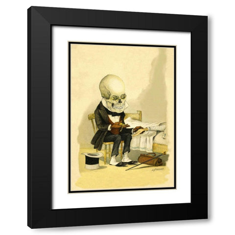 Death Feels a Pulse Black Modern Wood Framed Art Print with Double Matting by Frusius