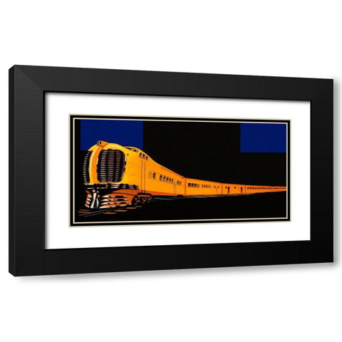 Golden Limited Black Modern Wood Framed Art Print with Double Matting by Retrotravel
