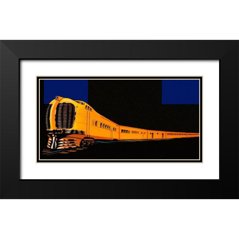 Golden Limited Black Modern Wood Framed Art Print with Double Matting by Retrotravel