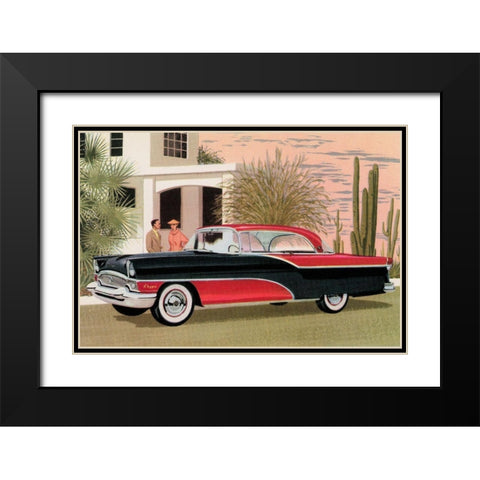 Packard Clipper at the Camelback Inn Black Modern Wood Framed Art Print with Double Matting by Retrotravel