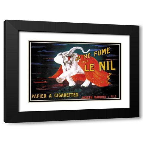 Je Ne Fume Que Le Nil Black Modern Wood Framed Art Print with Double Matting by Vintage Elephant