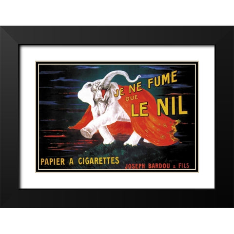 Je Ne Fume Que Le Nil Black Modern Wood Framed Art Print with Double Matting by Vintage Elephant