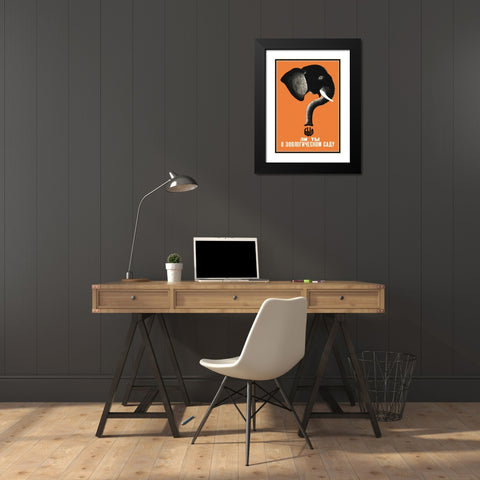 Have You Been to the Zoo? Black Modern Wood Framed Art Print with Double Matting by Vintage Elephant