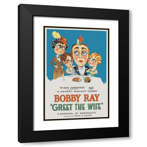 Movie Poster: Bobby Ray - Greet the Wife Black Modern Wood Framed Art Print with Double Matting by Illustrator, Unknown 20th Century American