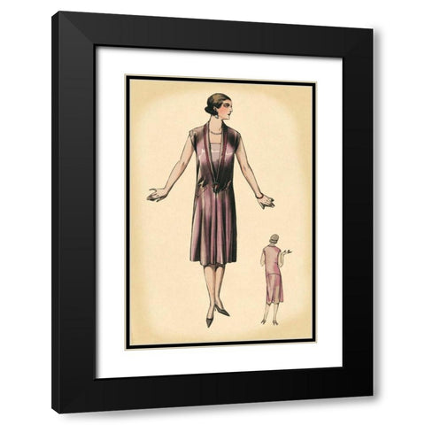 Solitary Beauty Black Modern Wood Framed Art Print with Double Matting by Vintage Fashion