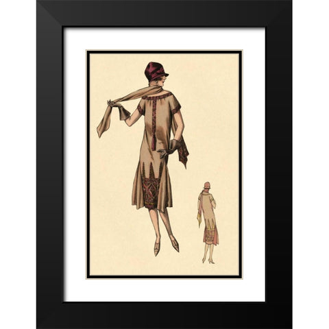Enchanting Black Modern Wood Framed Art Print with Double Matting by Vintage Fashion