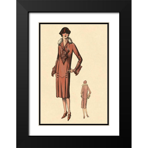 Stunning in Red Black Modern Wood Framed Art Print with Double Matting by Vintage Fashion