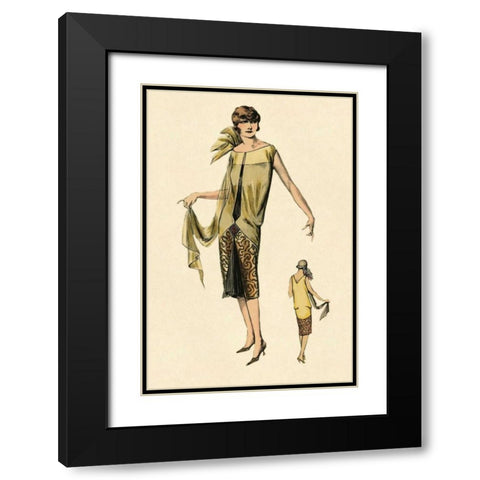 Absolutely Beautiful Black Modern Wood Framed Art Print with Double Matting by Vintage Fashion