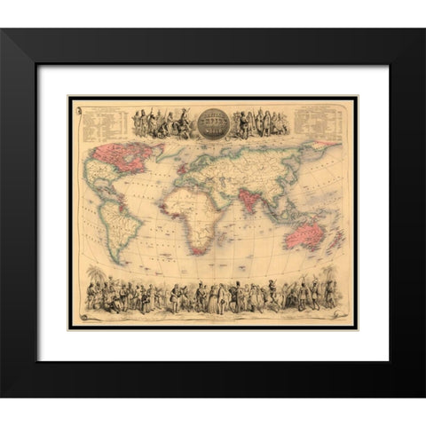 British Empire Throughout the World Black Modern Wood Framed Art Print with Double Matting by Bartholemew, John