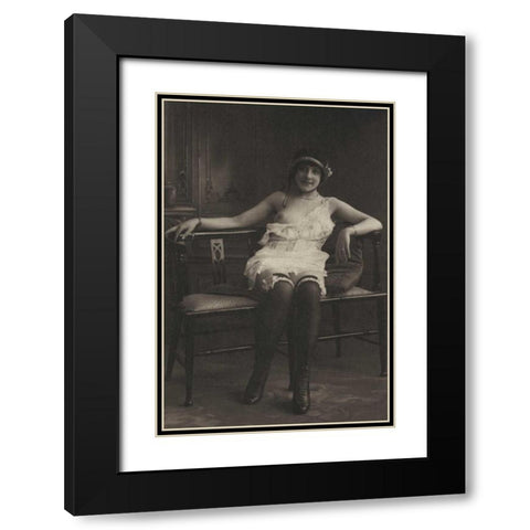 The Tranquility of the Drawing Room Black Modern Wood Framed Art Print with Double Matting by Vintage Nudes