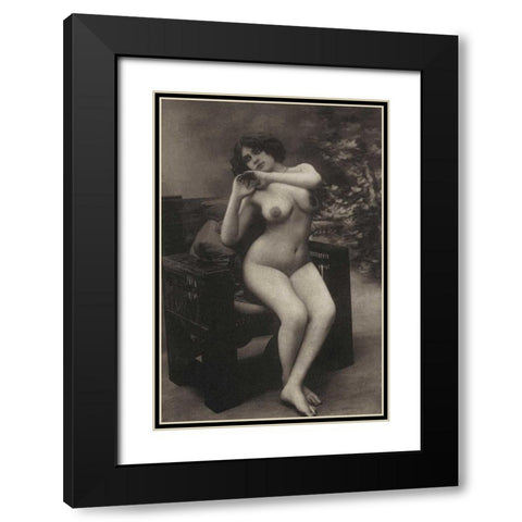 Health and Youth Black Modern Wood Framed Art Print with Double Matting by Vintage Nudes