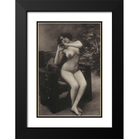 Health and Youth Black Modern Wood Framed Art Print with Double Matting by Vintage Nudes