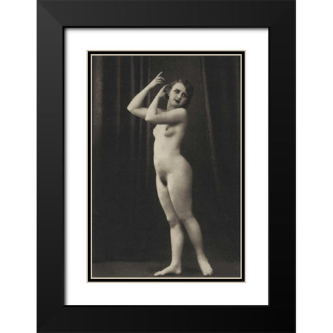 Charm Black Modern Wood Framed Art Print with Double Matting by Vintage Nudes