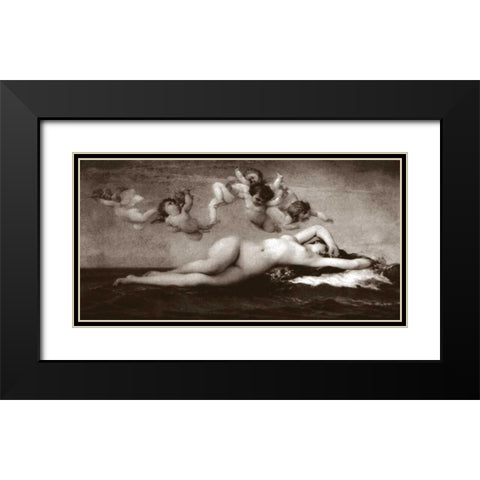 The Dream Black Modern Wood Framed Art Print with Double Matting by Vintage Nudes