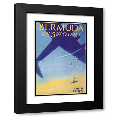 Bermuda in 5 Hours Black Modern Wood Framed Art Print with Double Matting by Lawler, Paul