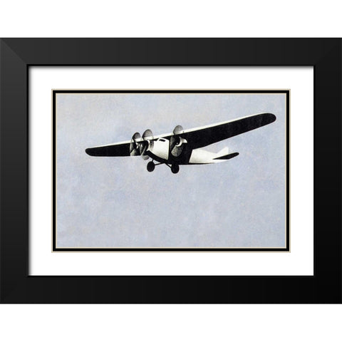 LAPE - Spanish Postal Airlines Black Modern Wood Framed Art Print with Double Matting by Unknown